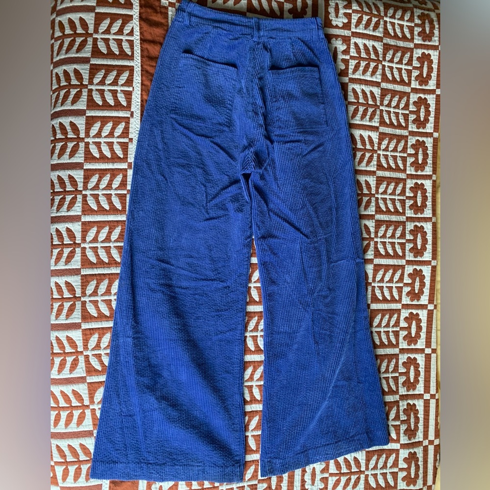 Blue Wide-Leg Corduroy Pants by Rolla’s - Picture 2 of 4